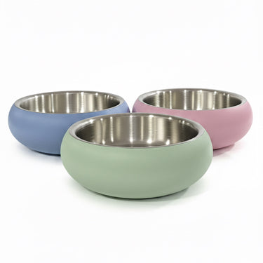Double Wall Bowl Belly with Non-Slip Base – 1240 ml - light-blue